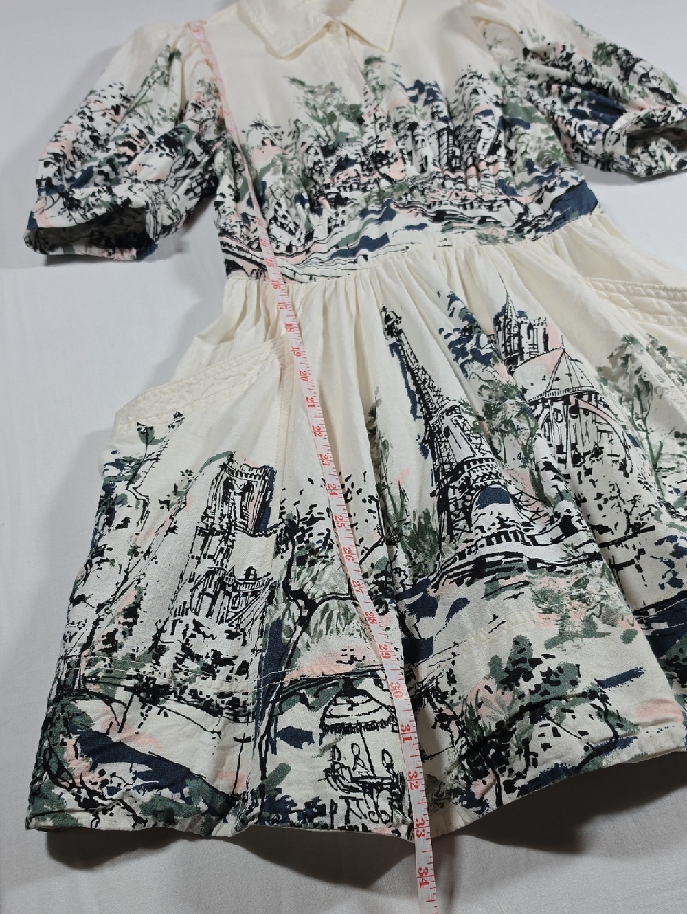 Maeve Short-Sleeve Collared Mini Shirt Dress Size XS - Picture 7 of 12